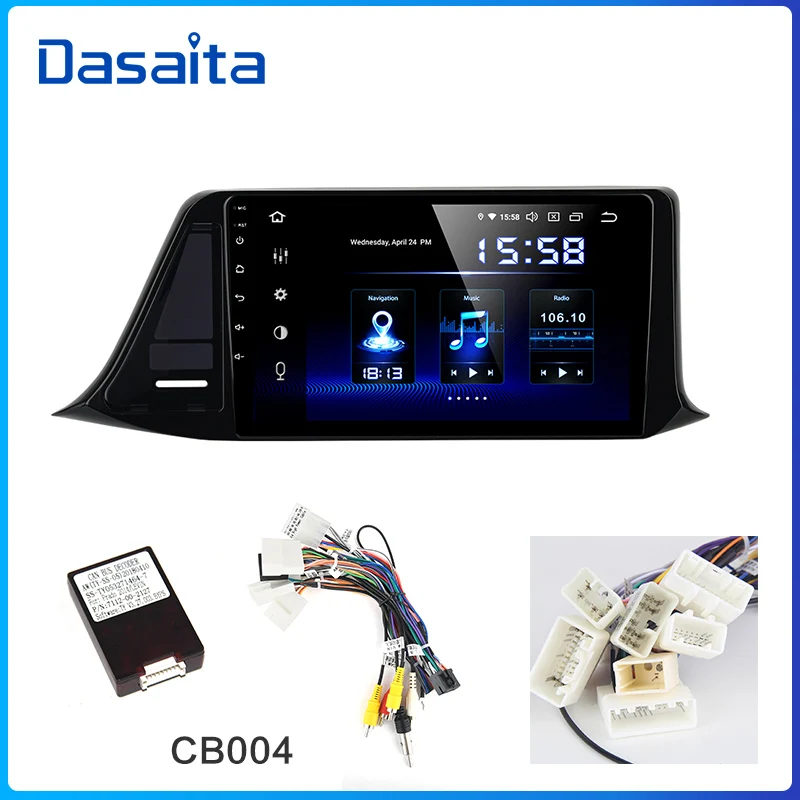 CB004 Dasaita " ips Авторадио 1 Din Android 9,0 для Toyota C-HR CHR радио DSP стерео Мультимедиа Навигация MAX6 - Цвет: CB004