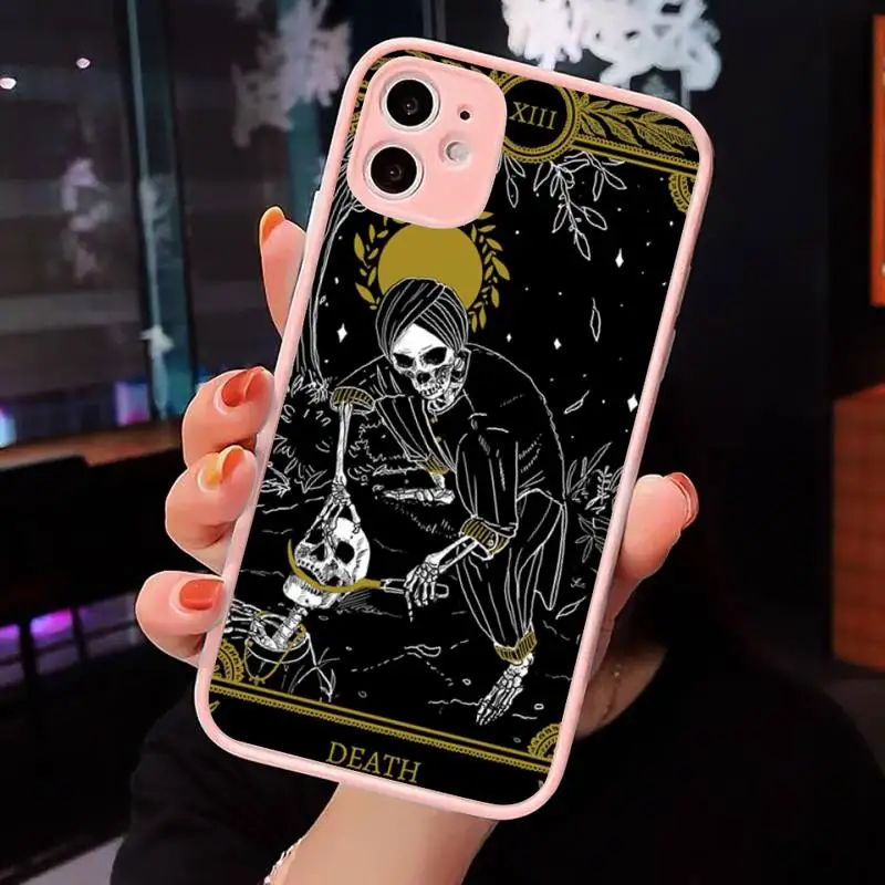 

Tarot Skull Faith Phone Case matte transparent For iphone 7 8 11 12 plus mini x xs xr pro max cover
