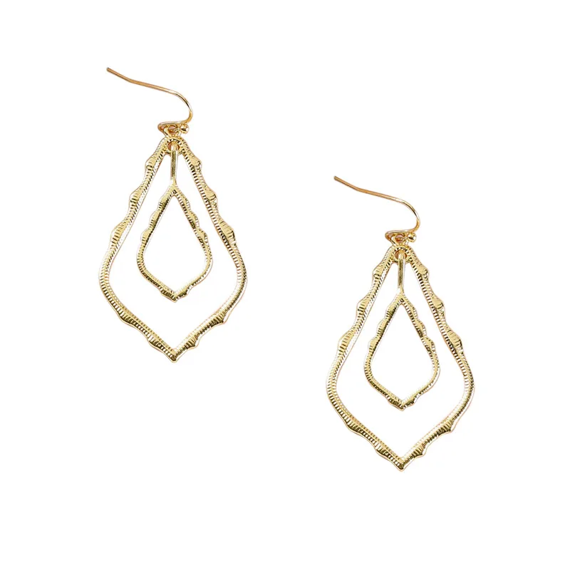 Цвета: золотистый серебристый металлический полый Европейский висячие серьги с