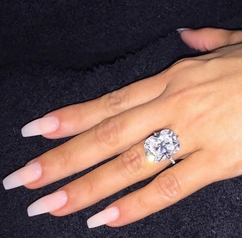 Изысканные стерлингового серебра 925 Обручальное кольцо с цветочками 6ct AAAAA cz Сона