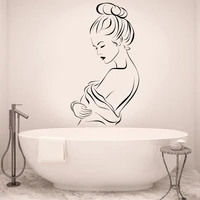 hot sexy woman girl bathroom decor decals vinyl art interior home decor for bedroom wall sticker removable waterproof mural a861