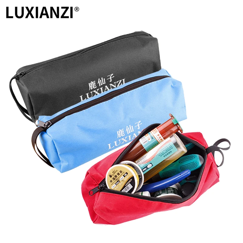 

LUXIANZI 800D Oxford Canvas Waterproof Tool Bag Metal Parts Screws Plier Repair Hand Tools Travel Makeup Storage Organizer Pouch