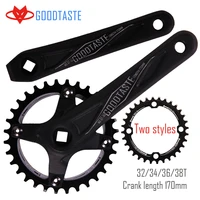 goodtaste crank bicycle bcd 104 mtb bike parts aluminum alloy 170mm 32 34 36 38t cnc chain ring track crankset bottom bracket
