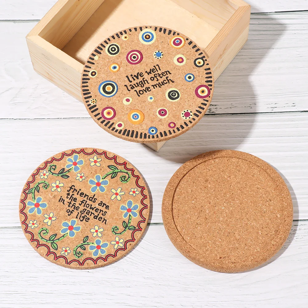 1 шт. Нескользящие пробковые подставки термостойкий деревянный коврик для чашки