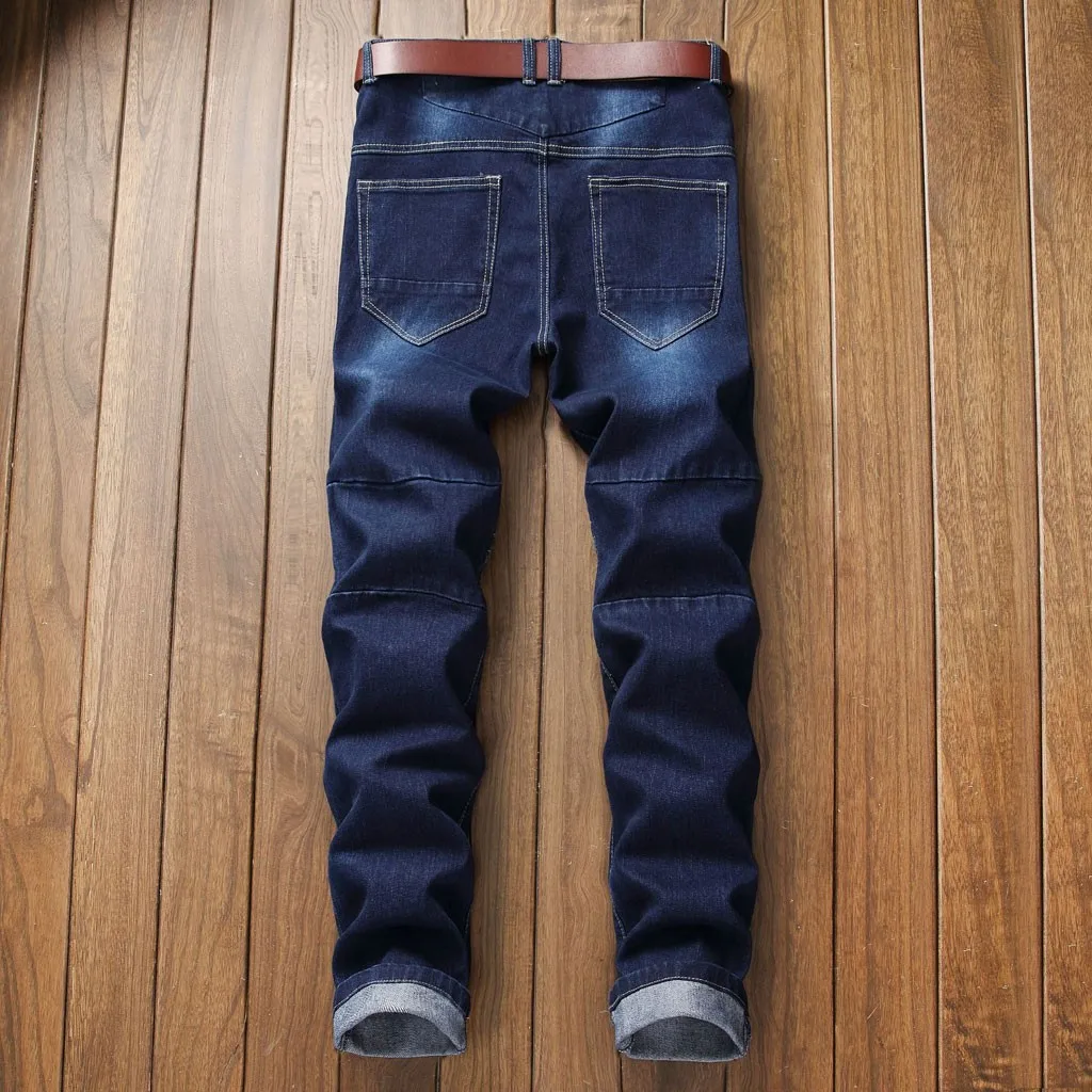 Джинсы мужские 2019 Новая мода корейский стиль высокая уличная приталенная