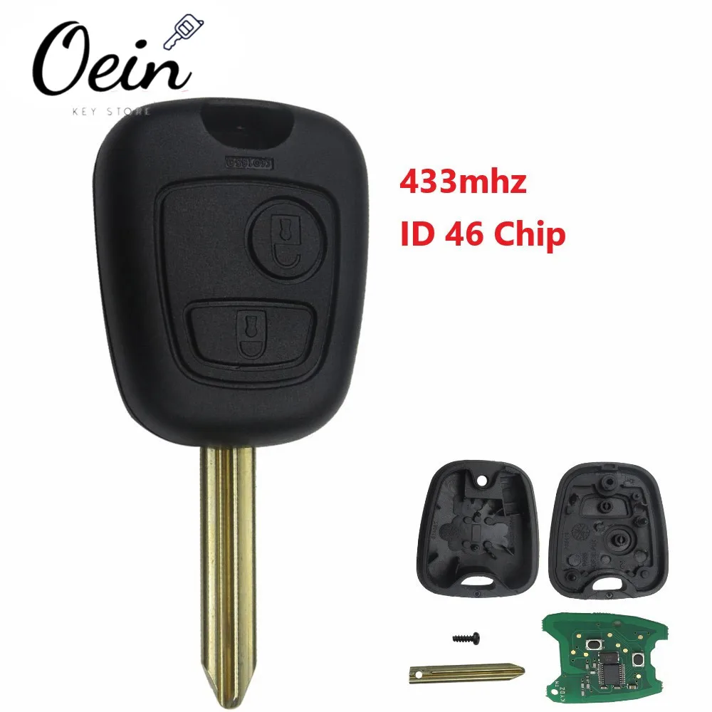 2 кнопки 433 МГц чип с PCF7961 дистанционного ключа автомобиля для Citroen Saxo Picasso Xsara Berlingo