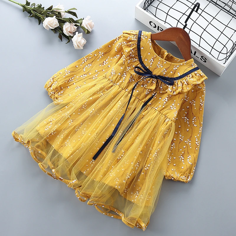 Высококачественное платье для девочек от 2 до 7 лет Новинка 2019 года Осенняя