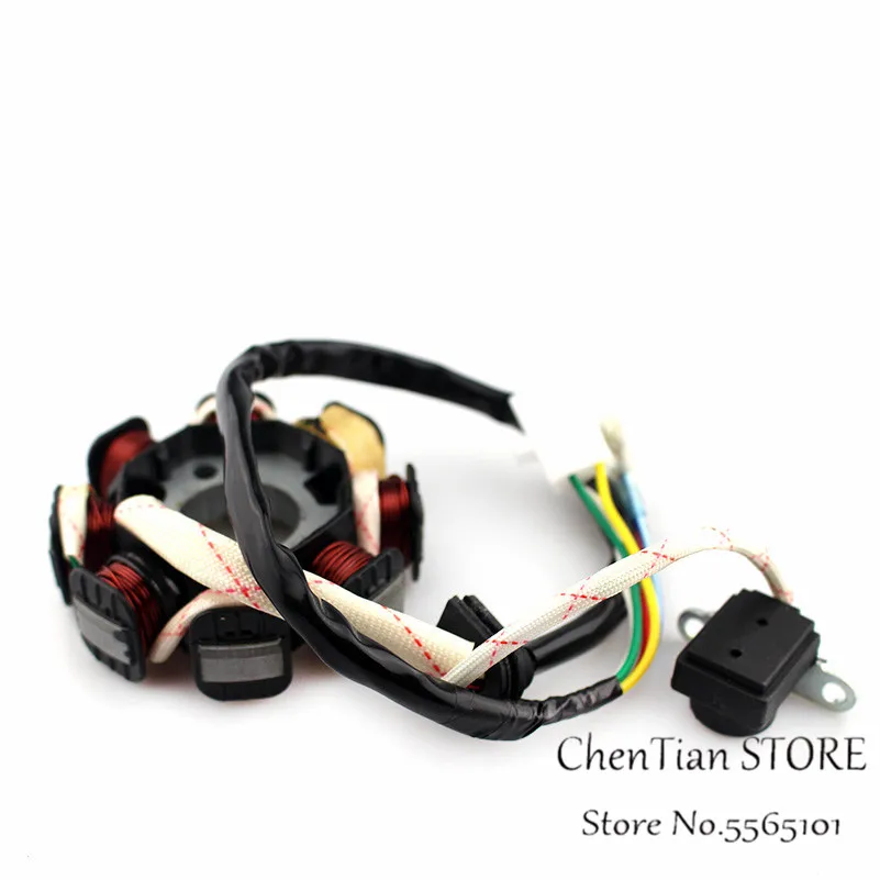 8 полюсный 5 проводной Магнитный статор постоянного тока для 4 тактного скутера