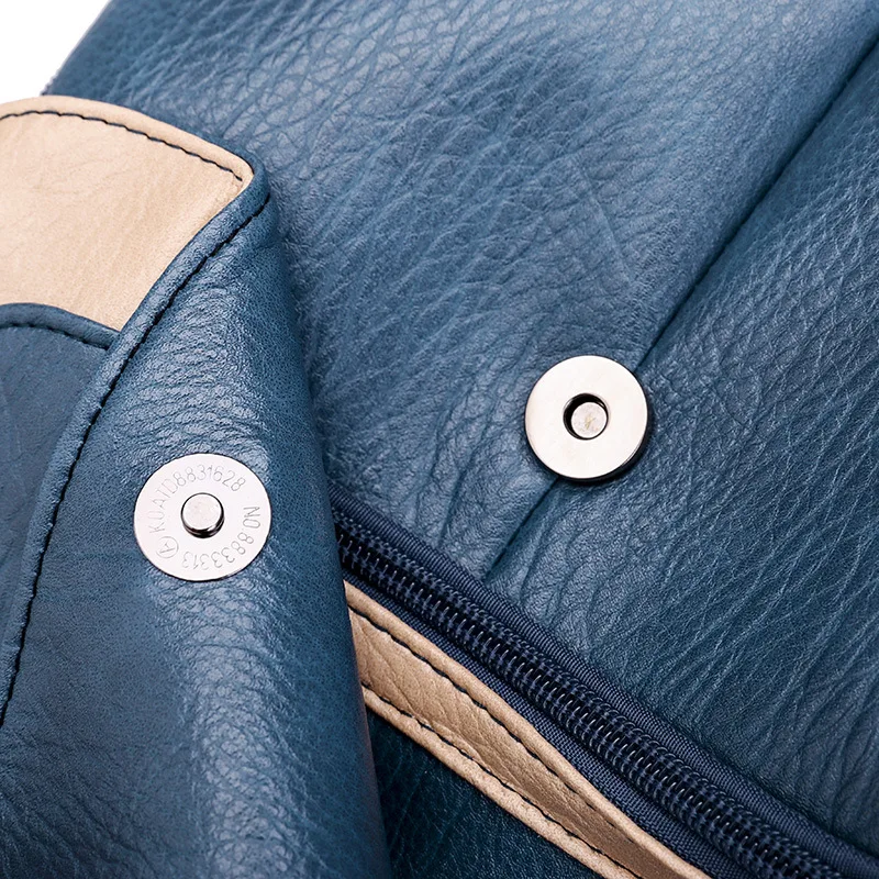 

Oval PU Leather Backpack Soft Fabric Shoulders portable Travel Backpack School Bags for Teenage Girls