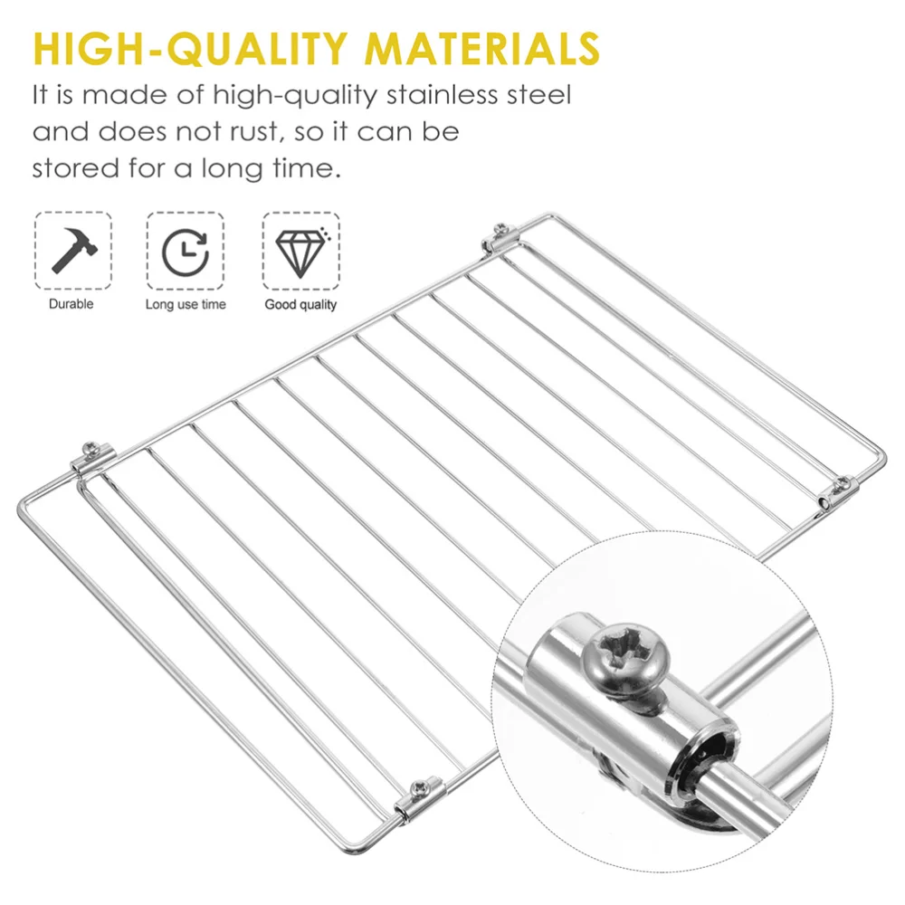1Pc Electric Oven Grill Mesh Useful BBQ Wire Rack Barbecue Stainless Steel |