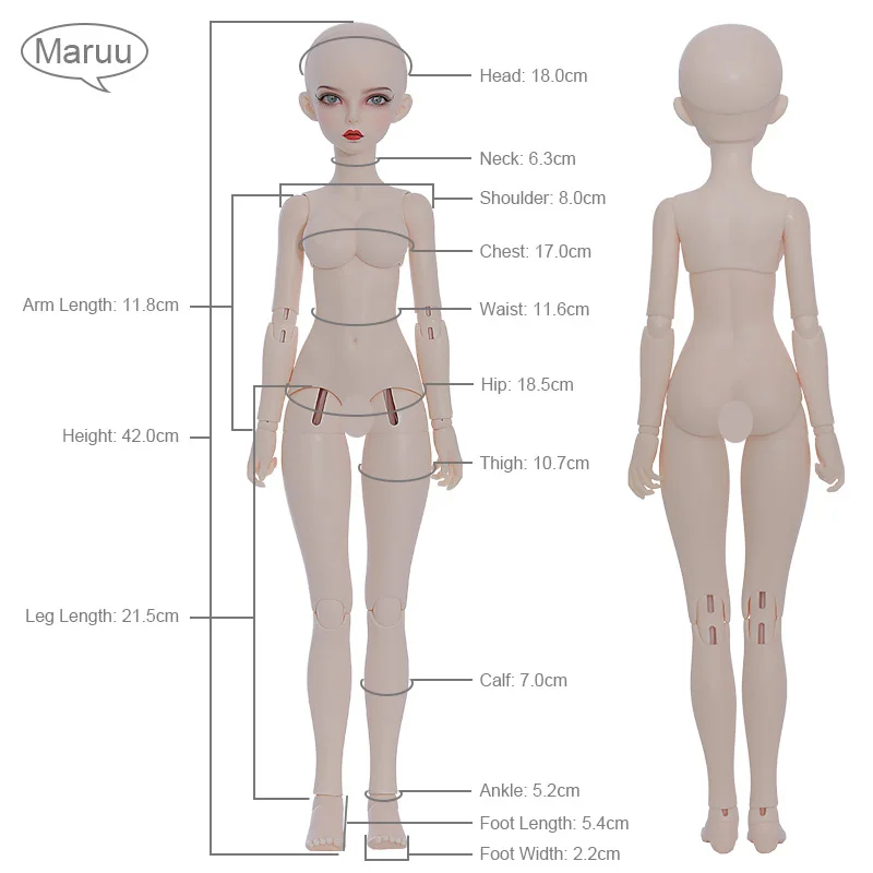 Кукла Maruu ограниченная 1/4 42 см шарнирные ResinToys ACGN FullSet DD MDD Msd шарнирная кукла Аниме