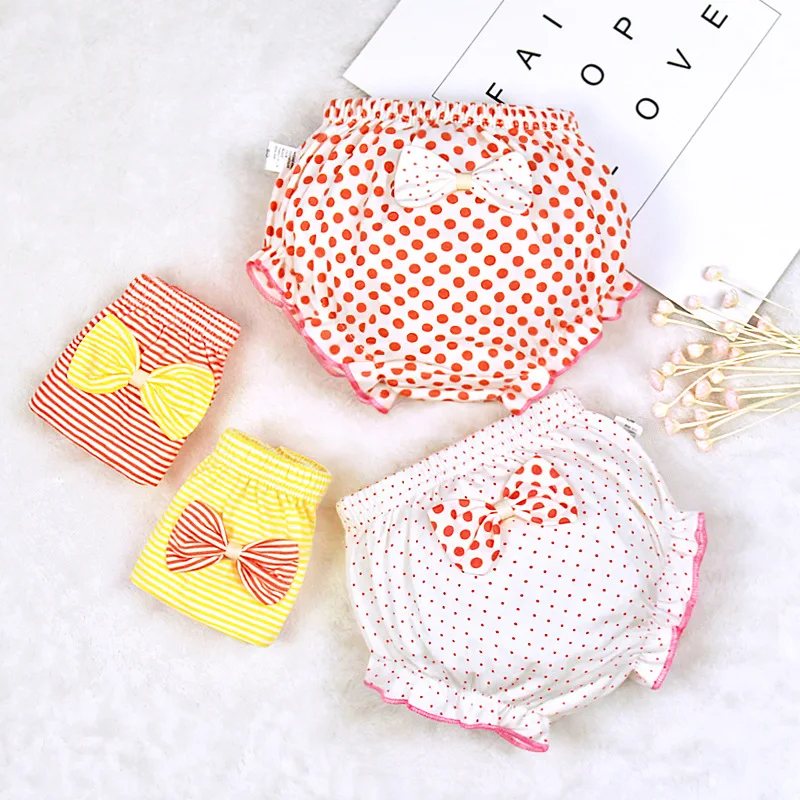 3 шт./лот мягкие трусики для малышей Детские трусы девочек 100% хлопок модные милые