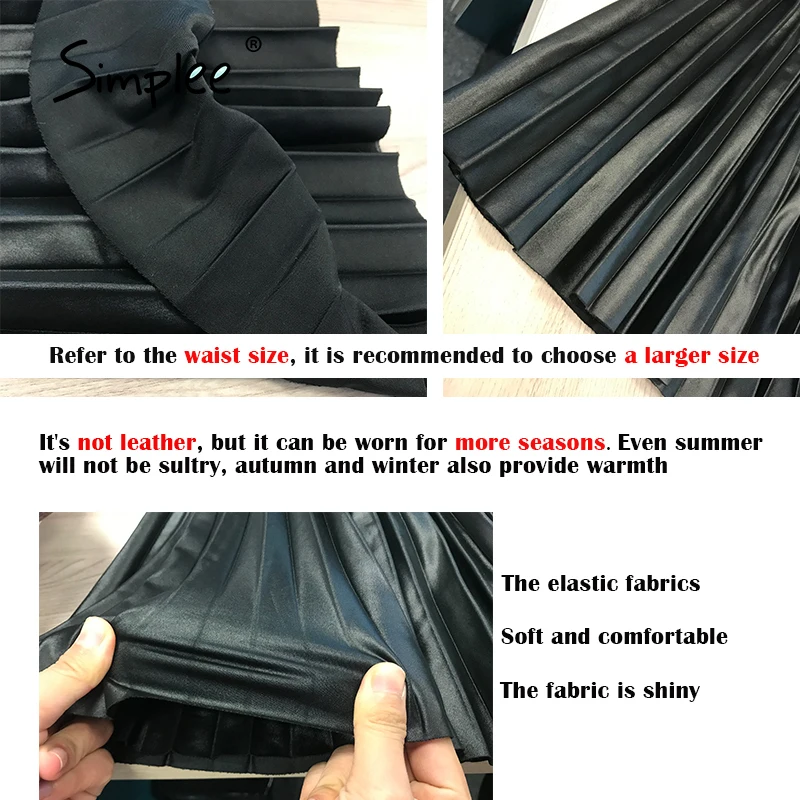 

Simplee Fashion A-line women pleated skirt Stripe loose 20 color skirt With belt Elegant British style skirt Autumn winter 2020