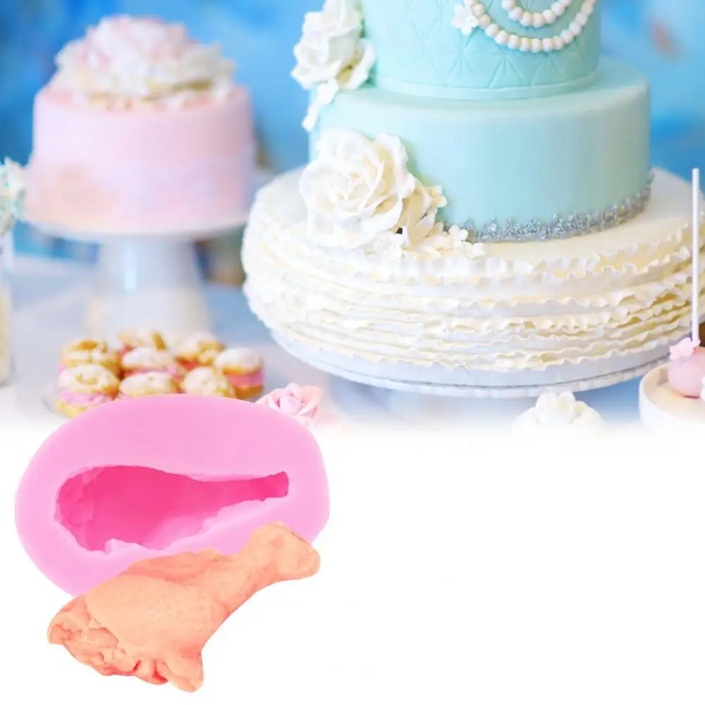 

Baking Mold Non-stick BPA Free Safe Chicken Leg Shape Fondant Silicone Mold for Home Chicken leg shape fondant silicone mold