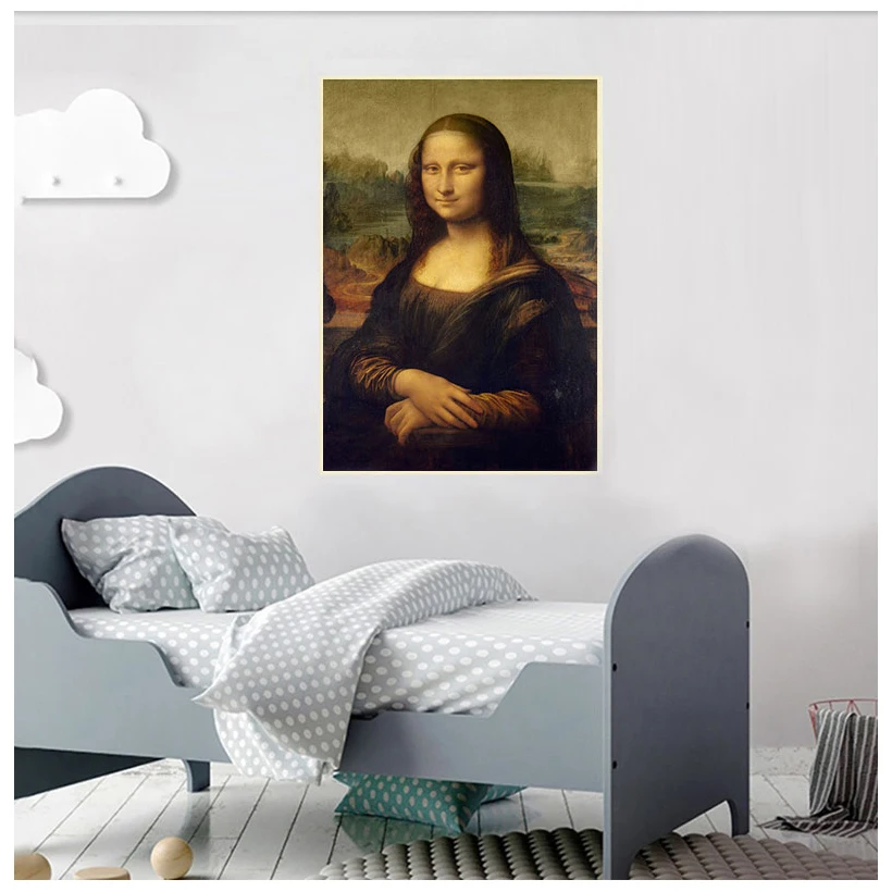 Картина на холсте Улыбка Моны Лизы портрет репродукция классические