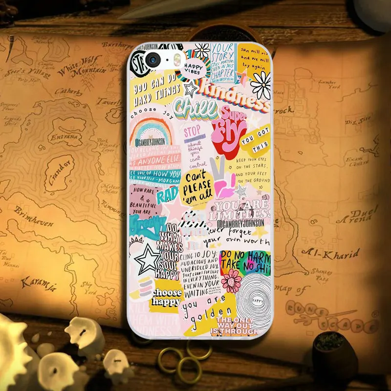 Мягкий силиконовый чехол из ТПУ для мобильного телефона iPhone X XR XS Max 10 7 6 6s 8 Plus 4 4s 5 5S SE 5C Coque Bags Vsco Logo Collage