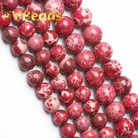 magenta red sea sediment turquoises stone beads 4 12mm imperial jaspers round loose beads for jewelry making bracelets ear studs