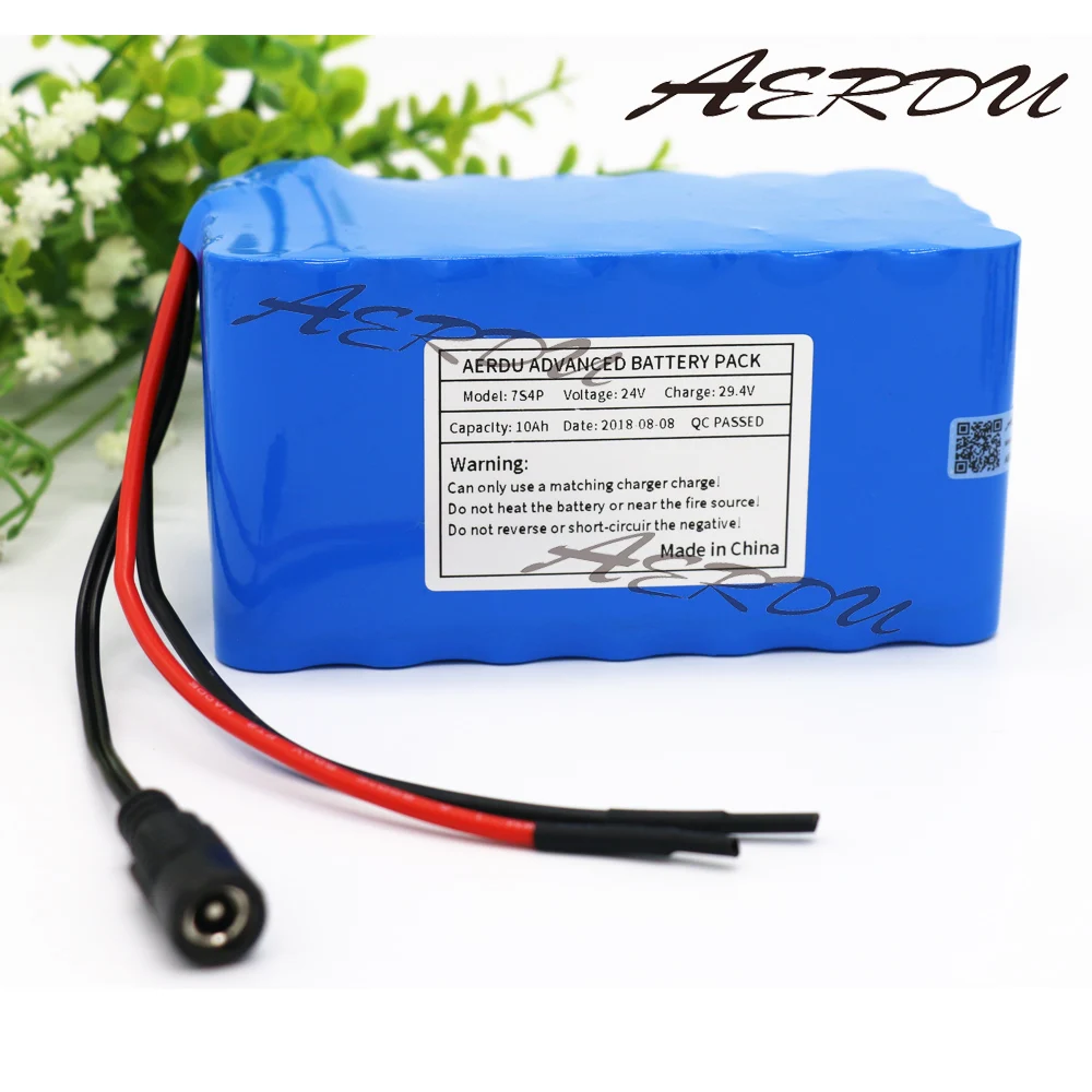 AERDU 7S4P 24V 10Ah с 15A BMS 29,4 V литий-ионная аккумуляторная батарея для электрических Unicycles мопед ebike лампа для скутеров мощность велосипеда