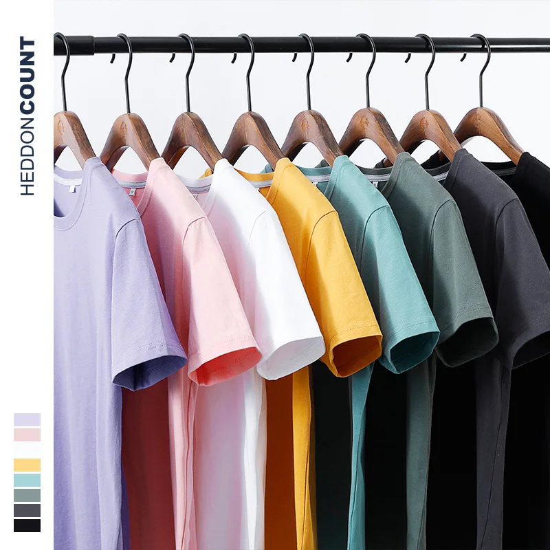 

Men's 2021 new cotton short sleeve Japanese pure color men's T-shirt