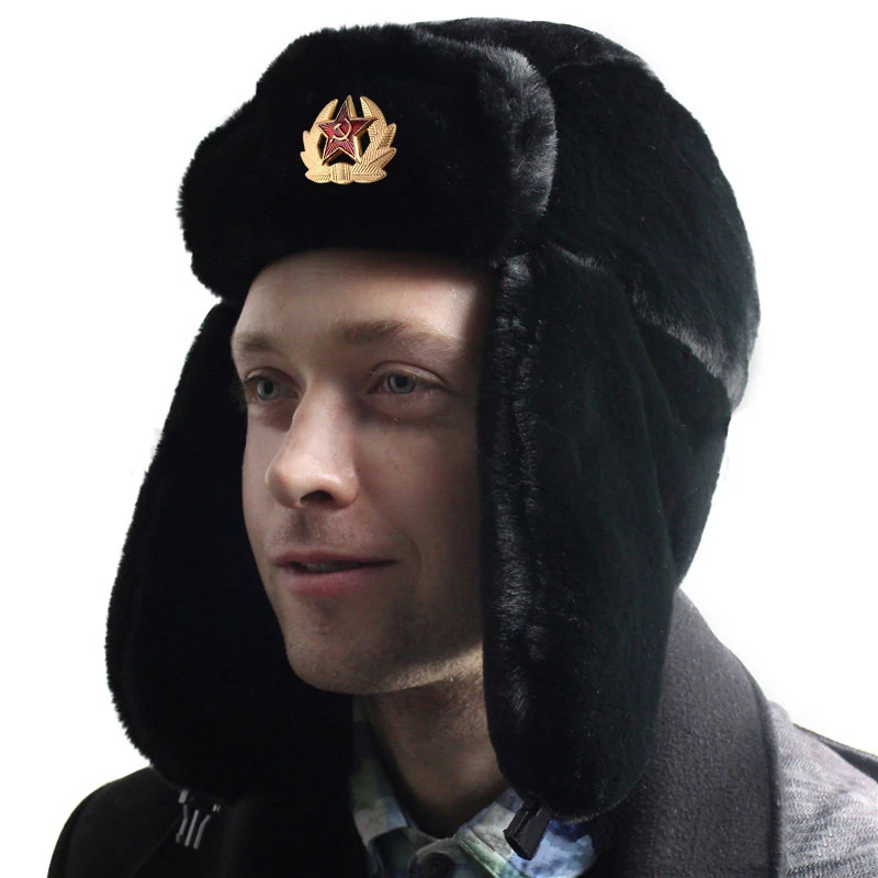 Мужские утолщенные шапки ушанки s русская авиаторская шапка трапеция меховые