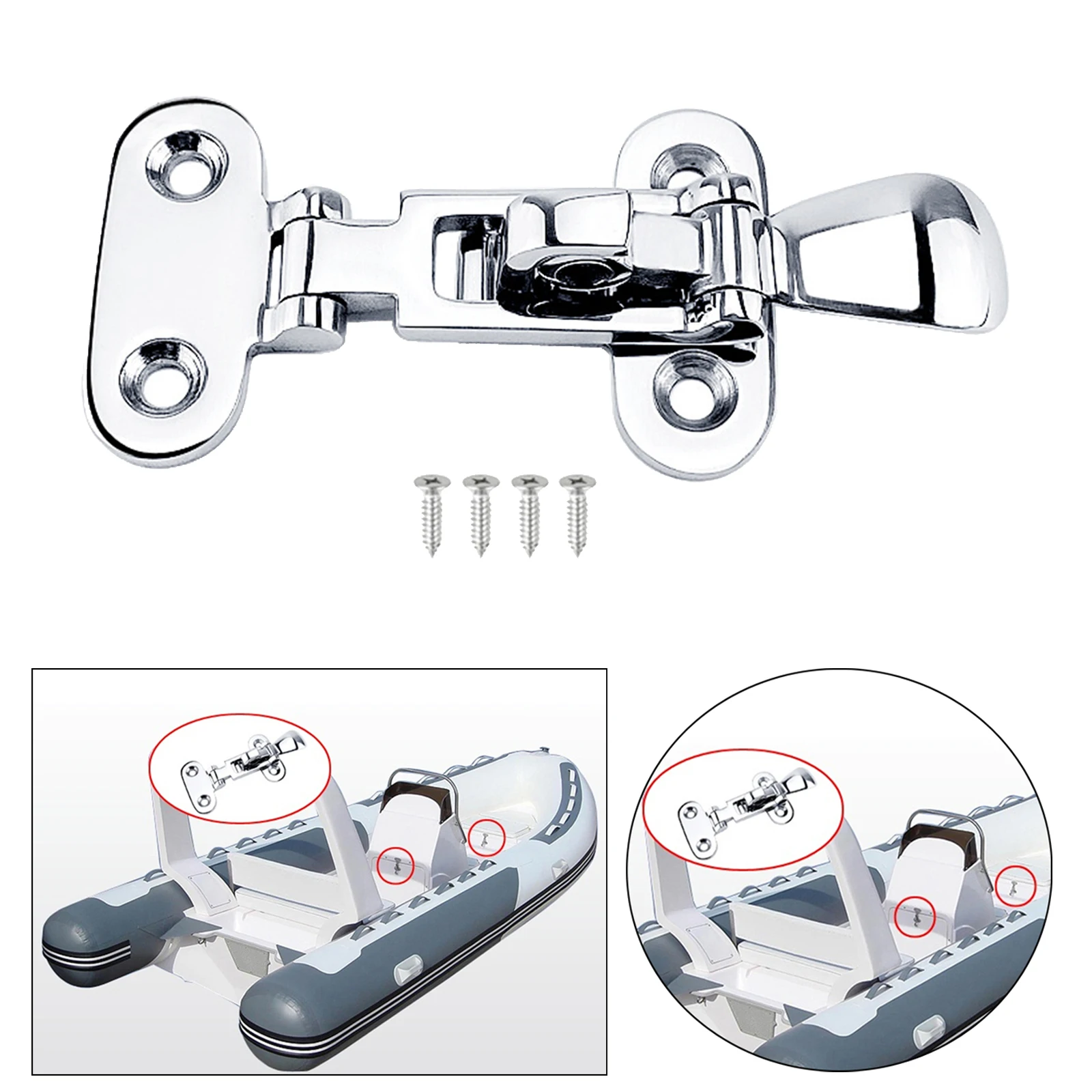

Marine Boat Anti-Rattle Latch 316 Stainless Steel Lockable Hold Down Clamp Latch, Marine Hatch Hardware Fastener