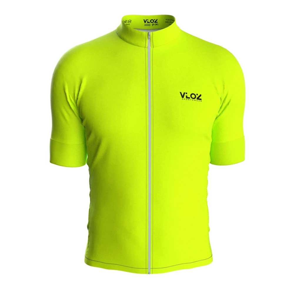 

Vloz Sports Men's Short Sleeve Jersey Summer Outdoor Breathable Shirt Movement Quick Dry Cycling Uniforme Tops Maillot Ciclismo