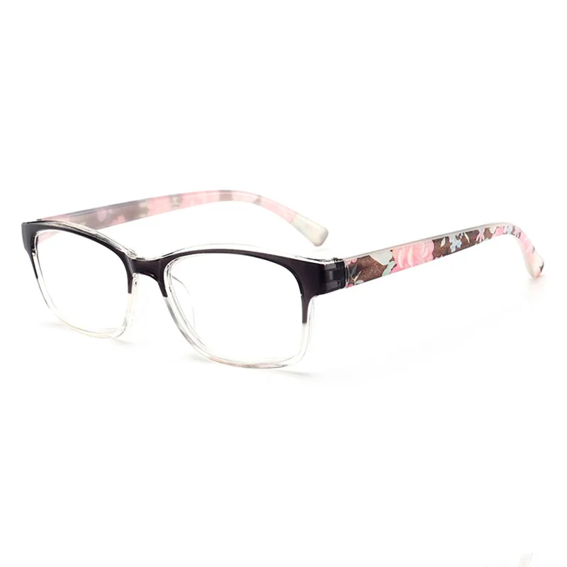 Black Transparent RBENN очки для чтения Для женщин с печатным рисунком модные очки для чтения женские+ 0,75 1,25 1,75 2,25 2,75 3,25 3,75 4,5 5,0 6,0 - Цвет оправы: Black Transparent