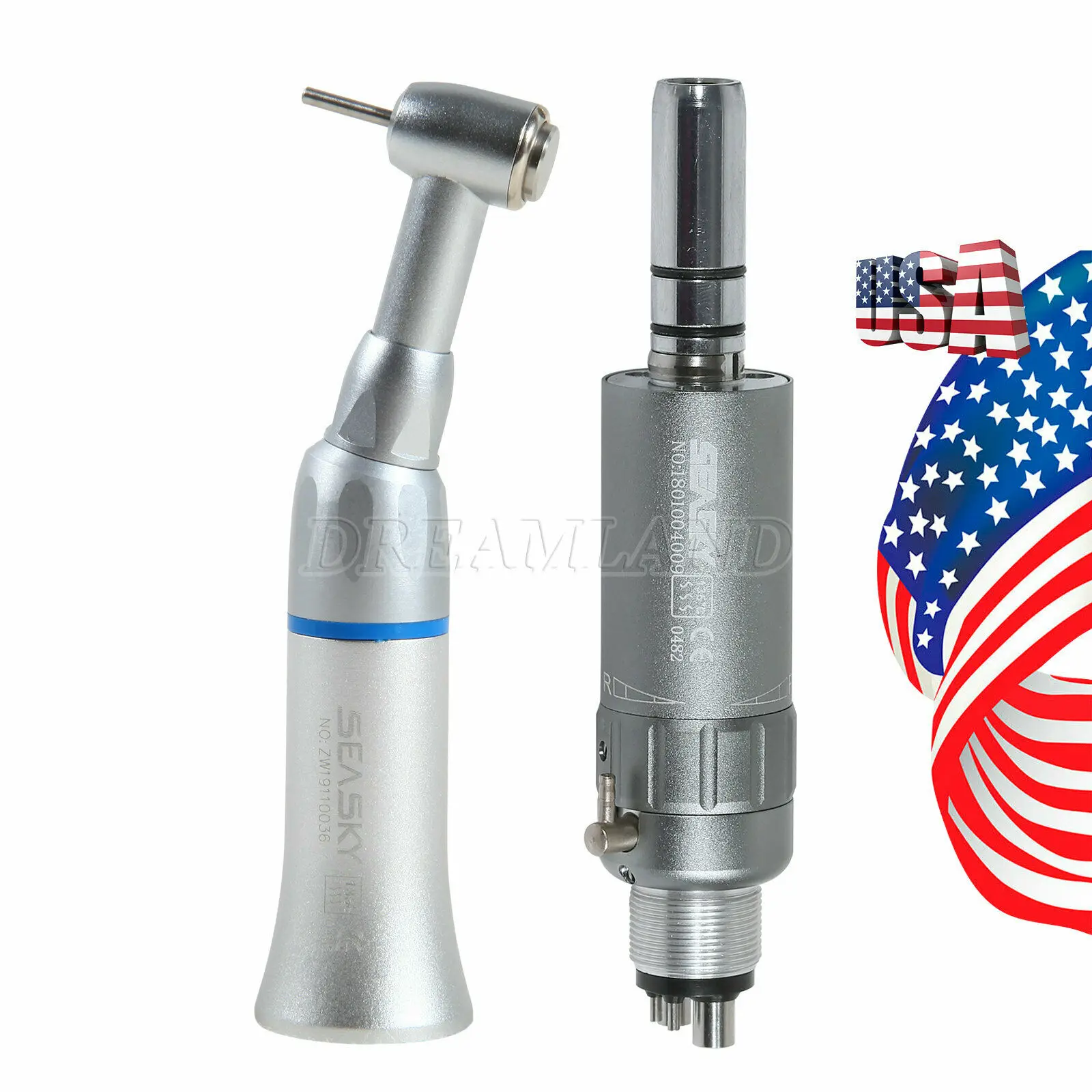 

Dental Low Speed Handpiece Contra Angle Fit High Speed FG Burs 1.6mm & 4H Motor