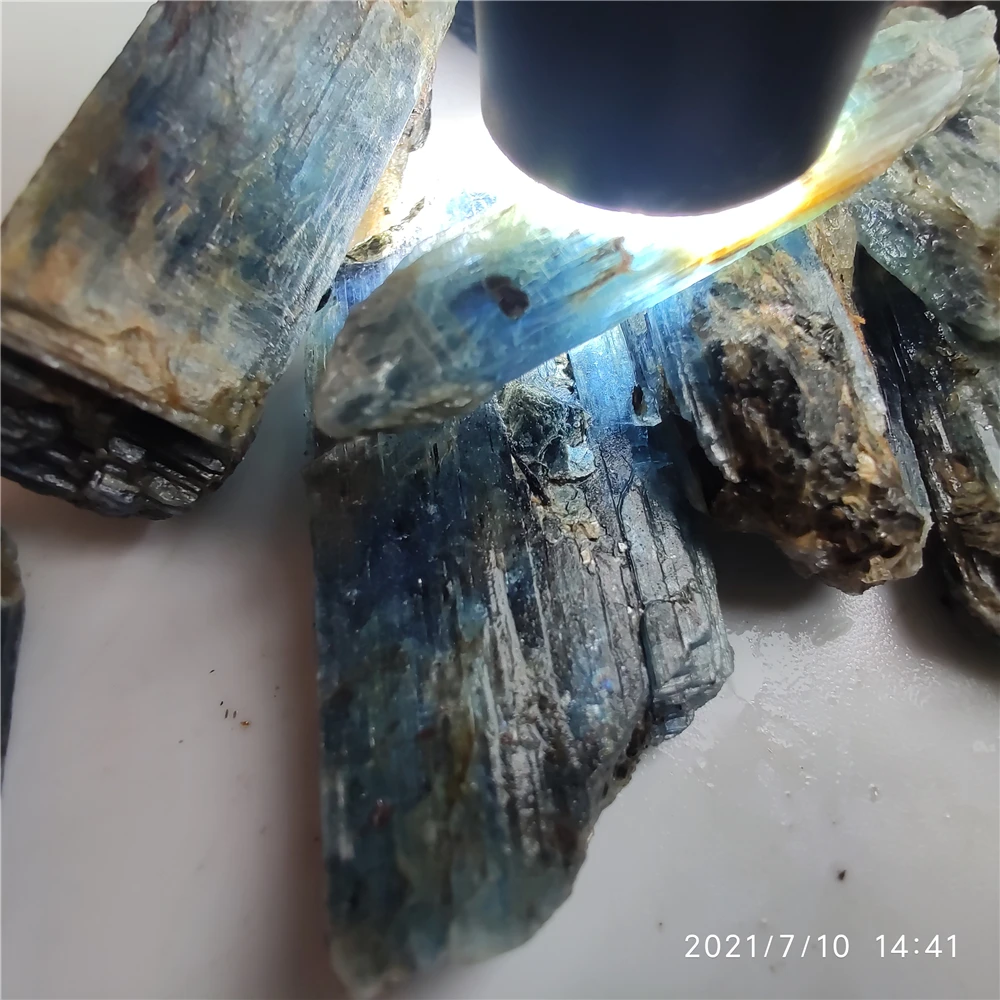 

100g 50g Natural Kyanite Quartz Blue Color Decoration Crystals Tumbled Gravel Cyanite Gem stone mineral Specimen Healing