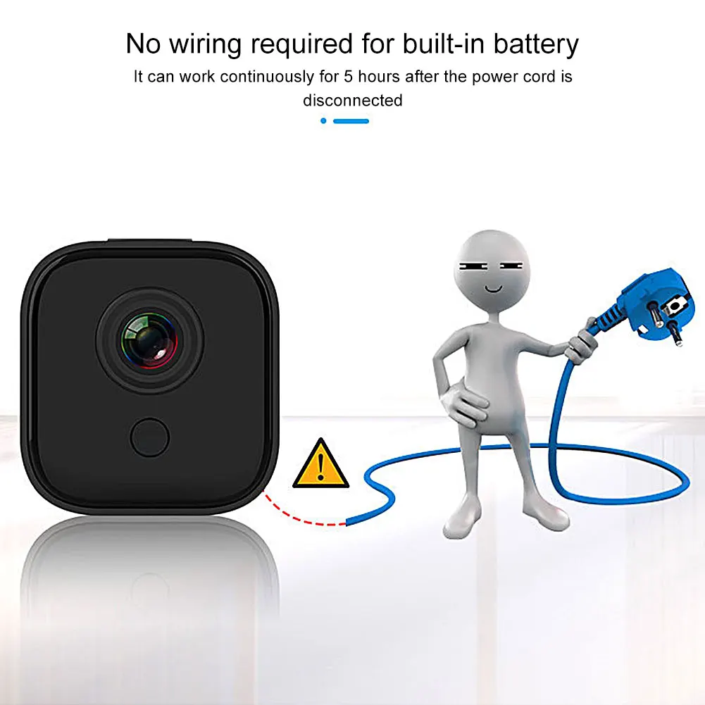 

HD 1080P Remote Monitor Home Magnetic Indoor Black TF Card Support Wifi Wireless Outdoor Security Camera ABS Night Vision