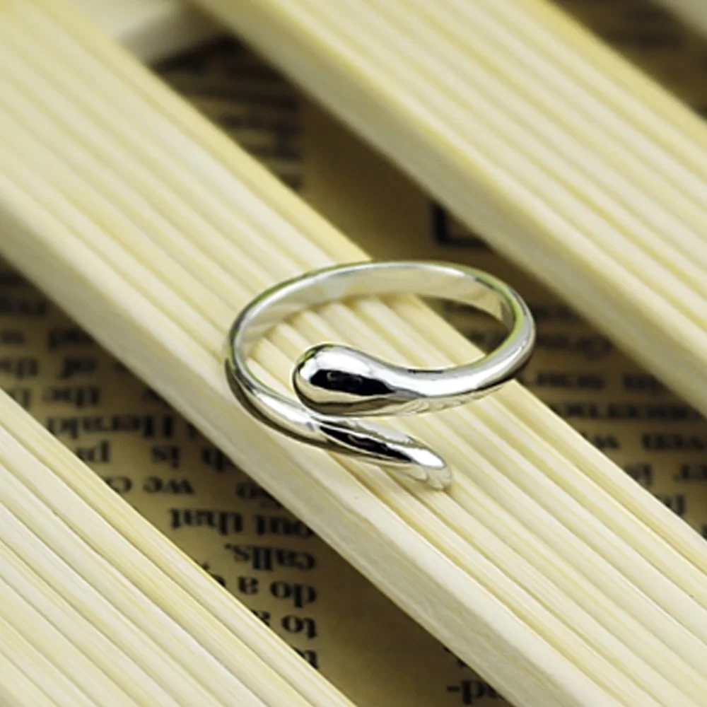 Женское кольцо в виде капли воды серебро 925 пробы | Украшения и аксессуары