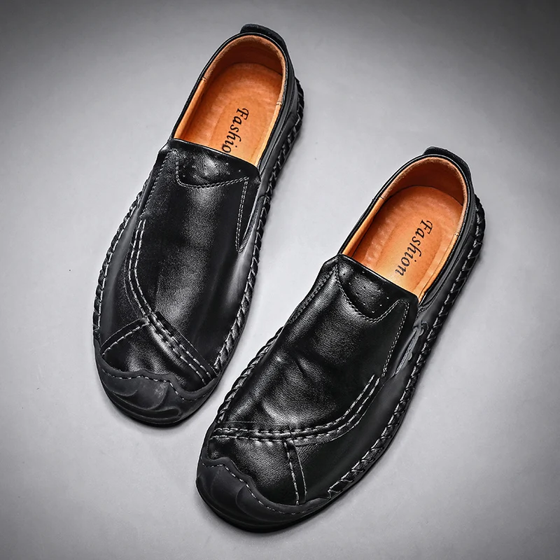 Мужские Летние мокасины лоферы из натуральной кожи высокого качества легкие