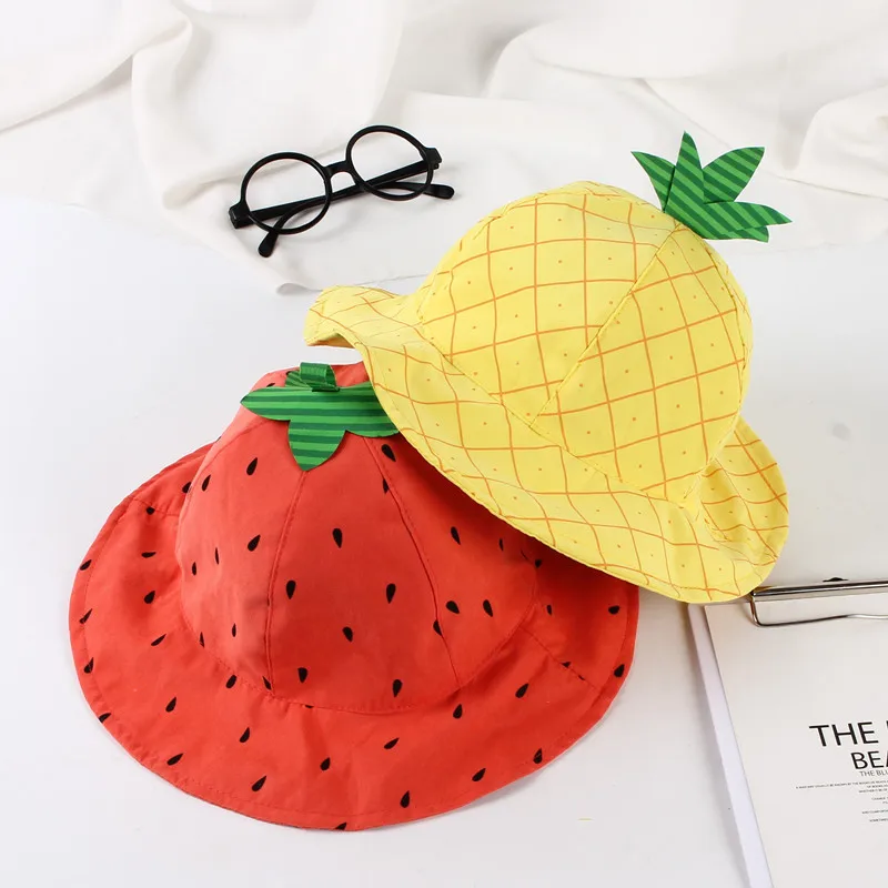 Summer New Baby Hat Fruit Bowl Girl Boy Hats Children Cap Bucket Lovely Brim Sun Kids | Детская одежда и обувь