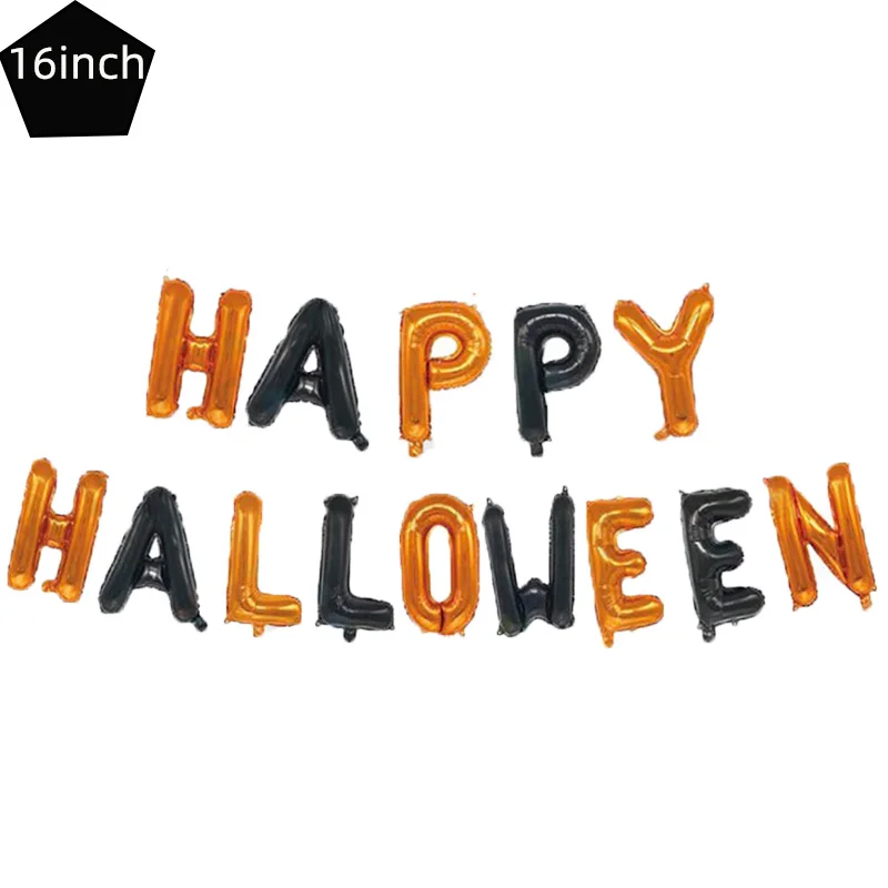 

Halloween Ghost Festival Theme Latex Pumpkin Spider Aluminum Foil Balloon Mall School Activity Decoration Baby Shower Air Globos