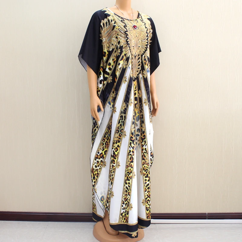 Африканские стильные платья большого размера с рукавом летучая мышь для разных