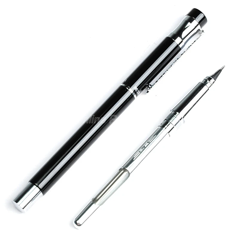 Hero High Grade 0.5mm Iridium Nib Steel Black Fountain Pen 360 Degree Inking Pens Office Home School Wholesale Price | Канцтовары для