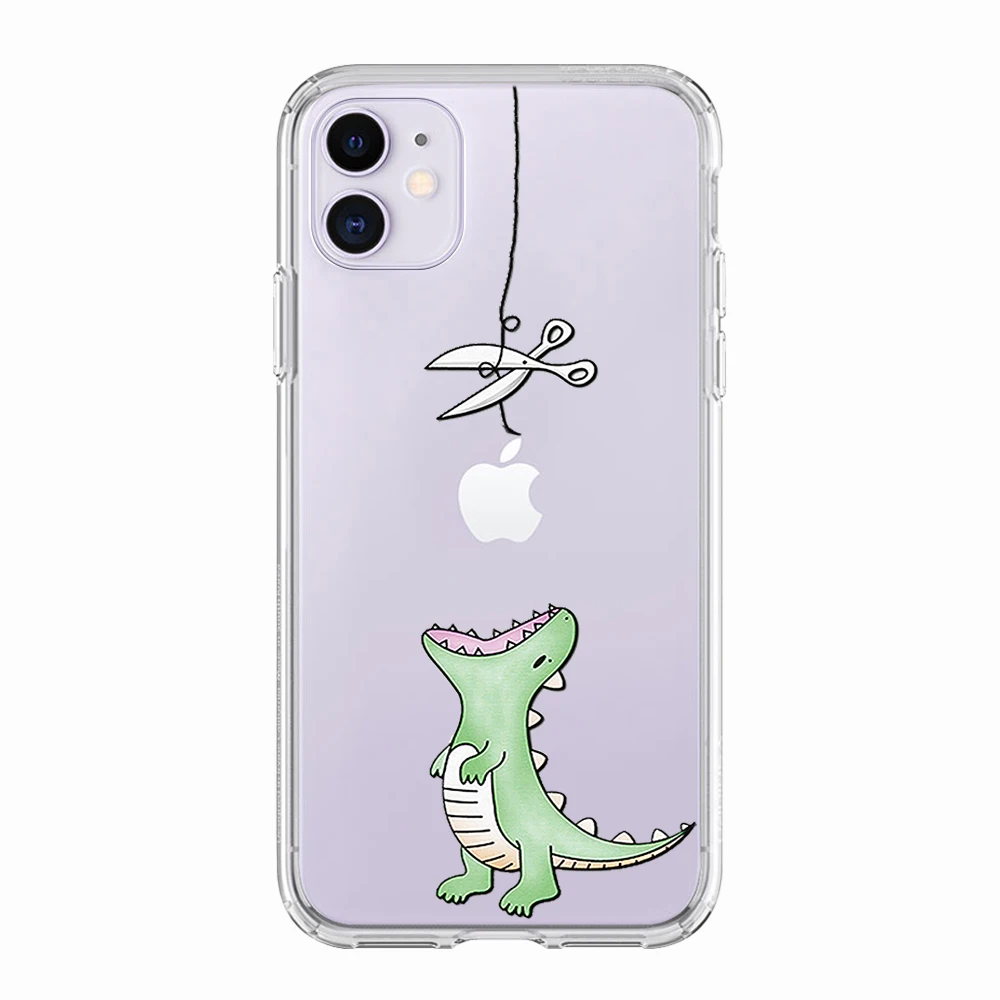 Чехол для телефона iphone 11 12 Pro XS Max Mini 7 8 6 6S Plus 5S SE 2020 X XR мягкий белый прозрачный ТПУ |