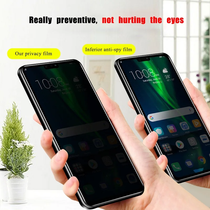 Антишпионская защита для экрана закаленное стекло с полным покрытием iPhone 11 Pro XS XR