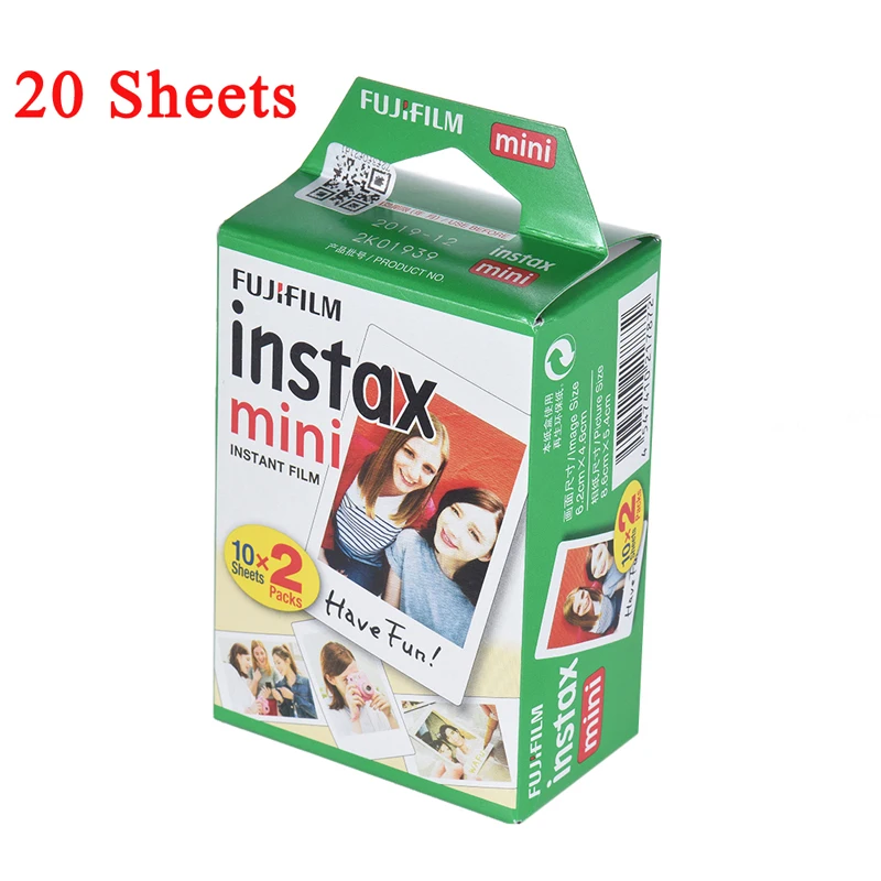 Белая пленка Fujifilm Instax Mini 10-200 листов для FUJI Instant Photo camera Mini 9 Mini 8 7s 70 90+ Бесплатный чехол для фотоальбома - Цвет: 20PCS