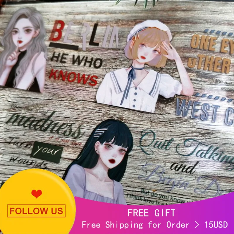 

1 Loop Pick Me Stylish Girl Bright Pet Tape Release Paper Girls
