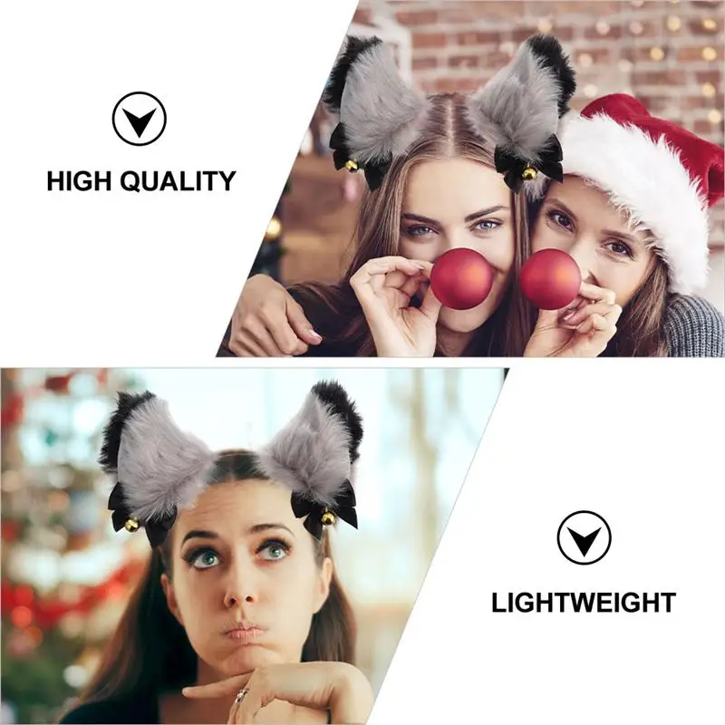 

2PCS Party Furry Masquerade Cosplay Plush Animal Headband Headwear Ear Headdress Head Prop