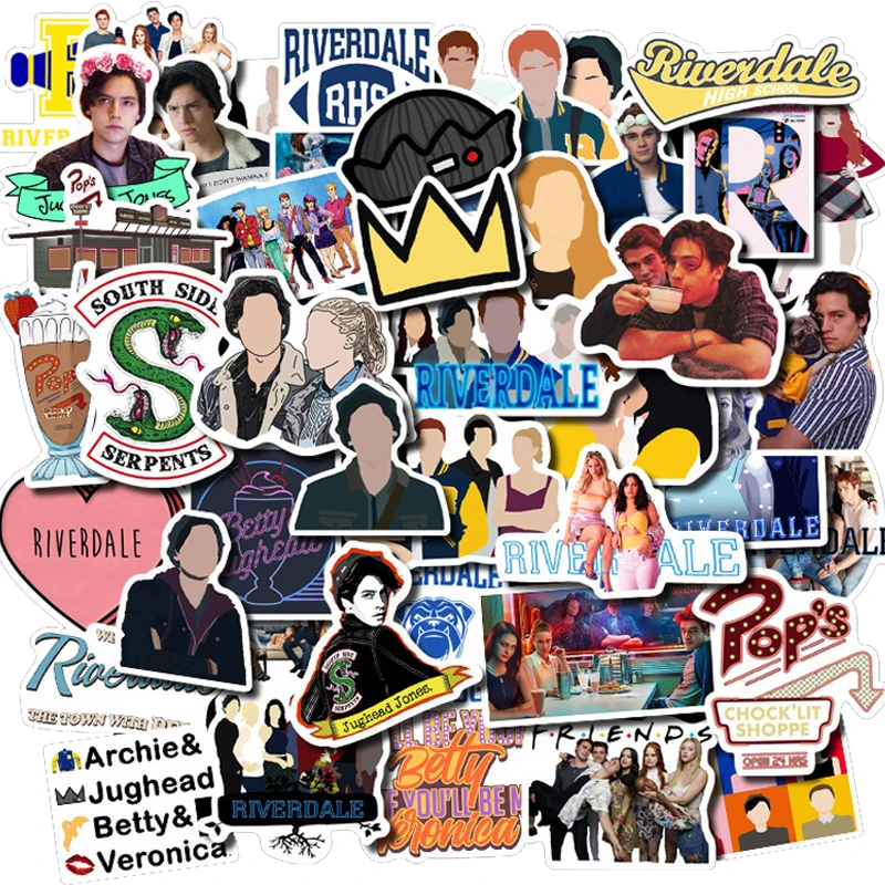 

10/30/50PCS TV Series Riverdale Waterproof Stationery Pvc Sticker Skateboard Suitcase Guitar Luggage Stickers Kid Toy Gifts
