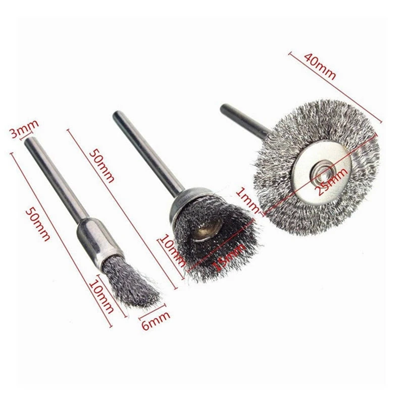 

36Pcs Steel Wire Brush Polishing Wheels Set Kit & 8Pcs Wire Brushes Wheel Kit for Drill with 1/4 Inch Shank 0.15mm