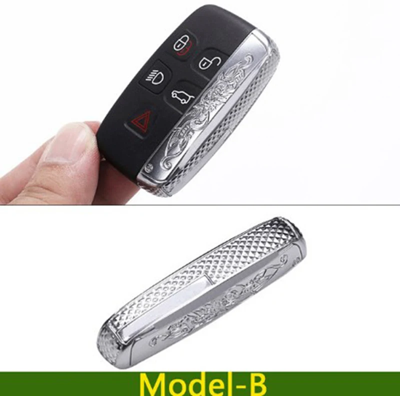 Model B Для Range Rover автобиография Vougue SE Range Rover Sport Velar Evoque хромированный уникальный дизайн 5 чехол для ключей с кнопками корпус автомобильный-Стайлинг - Название цвета: Model B