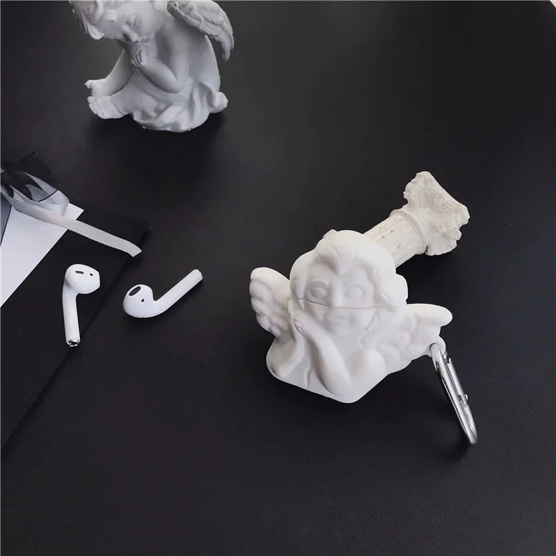 Супер милый маленький ангел Силиконовый чехол для Apple Airpods 1/2 Bluetooth беспроводные наушники аксессуары для наушников Защитный чехол