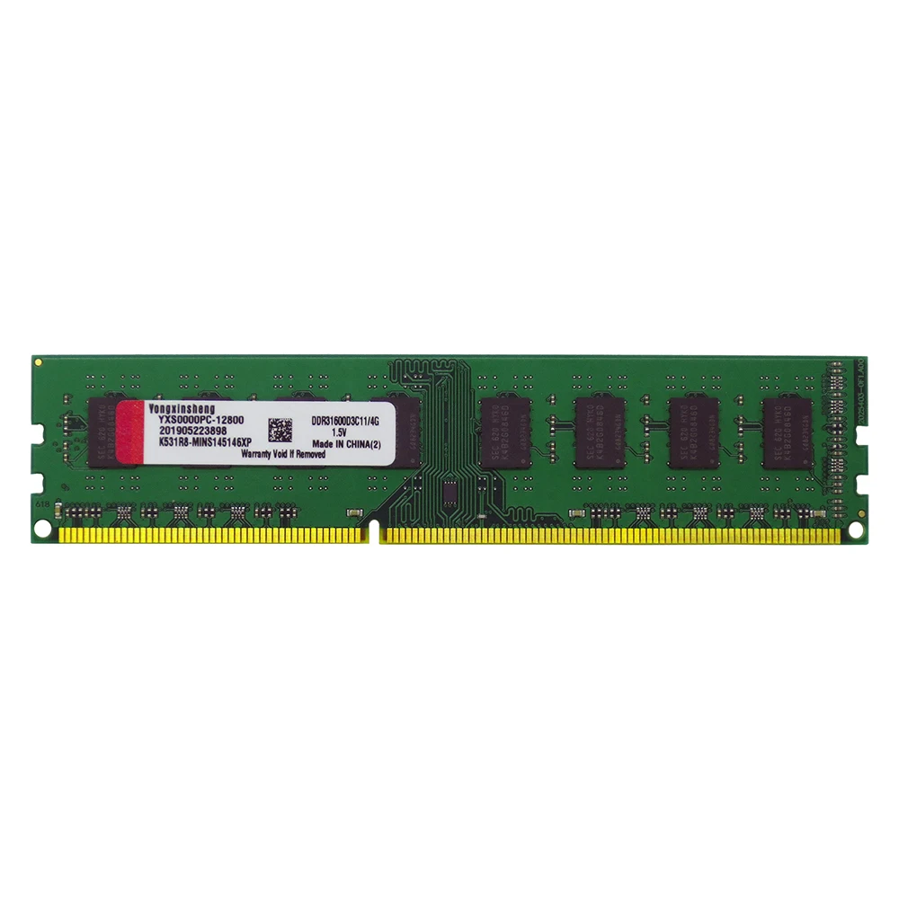 Настольный компьютер Yongxinsheng DDR3 RAM 2 ГБ 4 8 1600 МГц PC3 12800U Универсальная