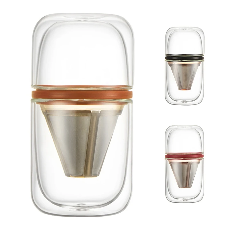 Портативный дорожный деловой СТЕКЛЯННЫЙ КОФЕЙНЫЙ капсульный набор кофейная