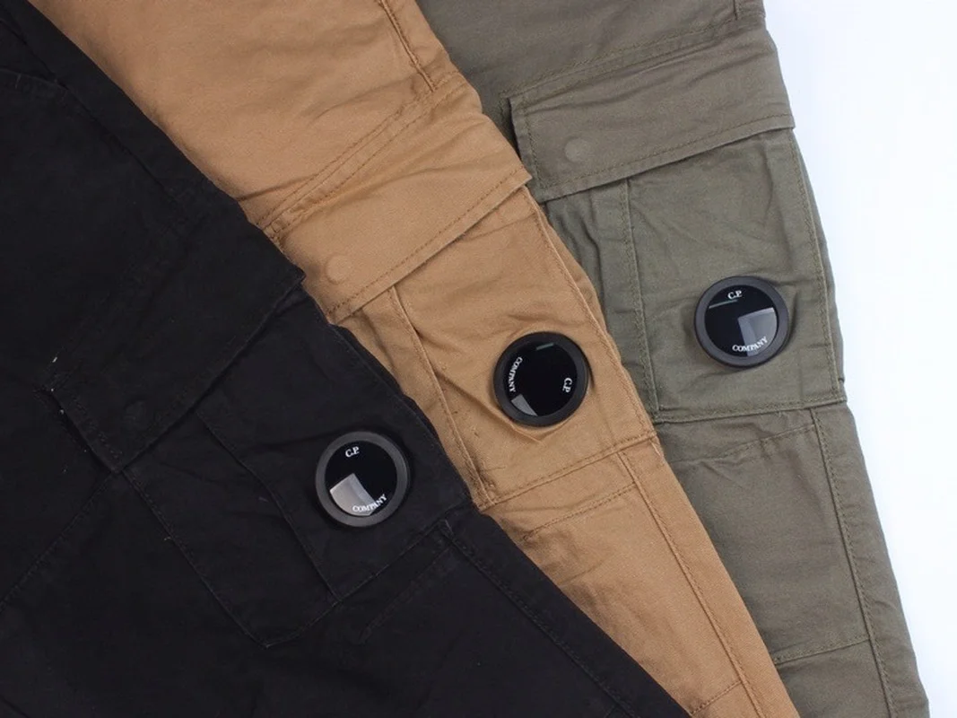 

2021 CP Pocket Lens Classic Washed Cargo Pants Men's Clothing 1:1 high copy Stone