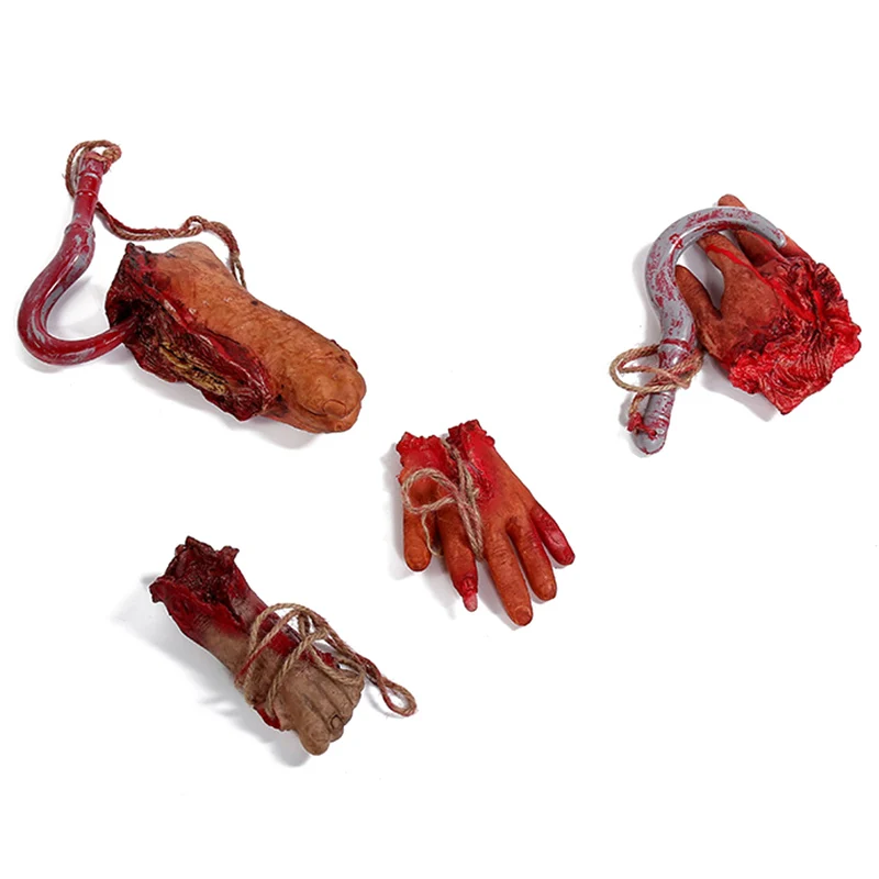 

New Halloween Toy Bloody Body Part Hand Feet Scary Gory Severed Horror Prop Dropshipping