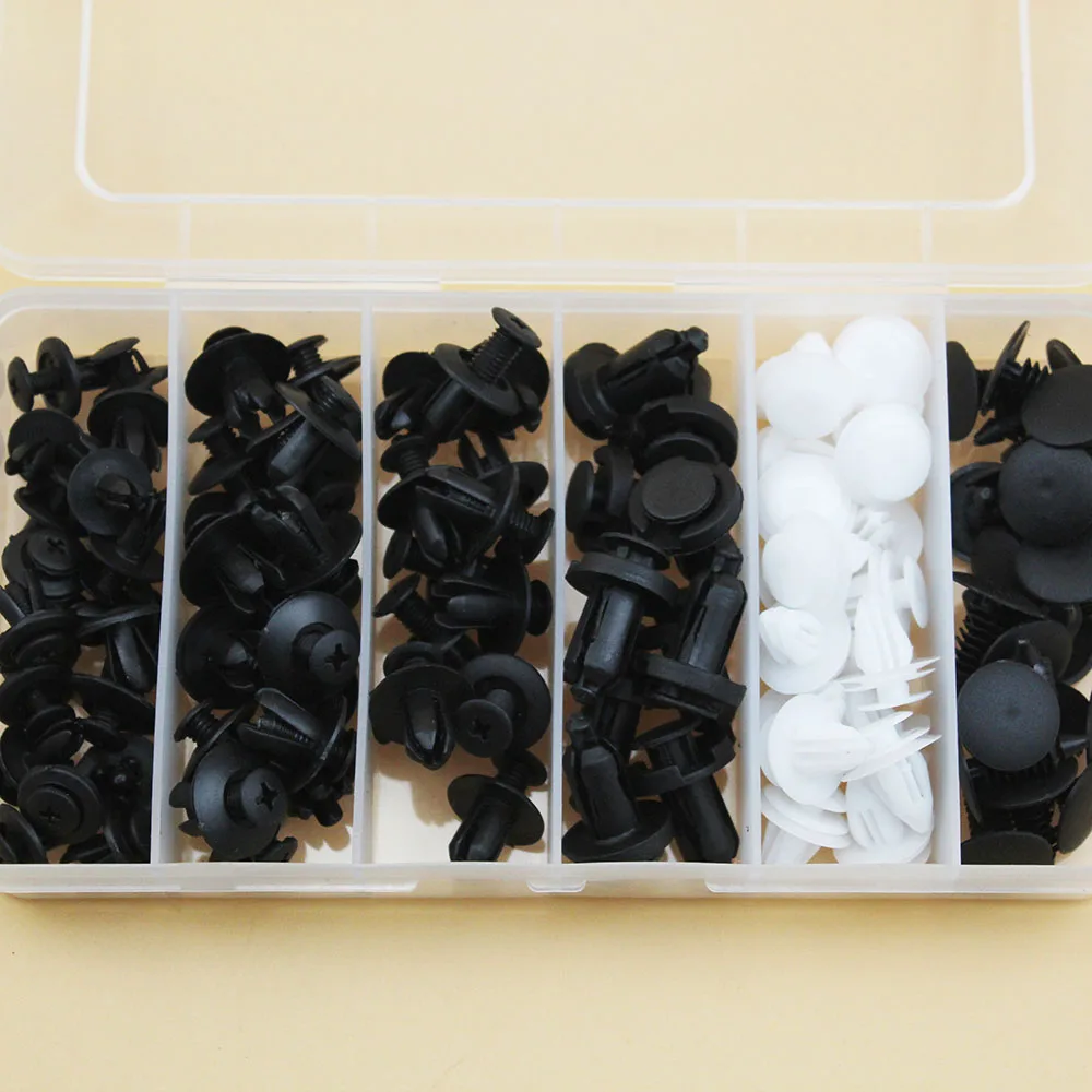 100 шт. 6 моделей автомобильных пластиковых заклепок для дверей и крыльев|clip